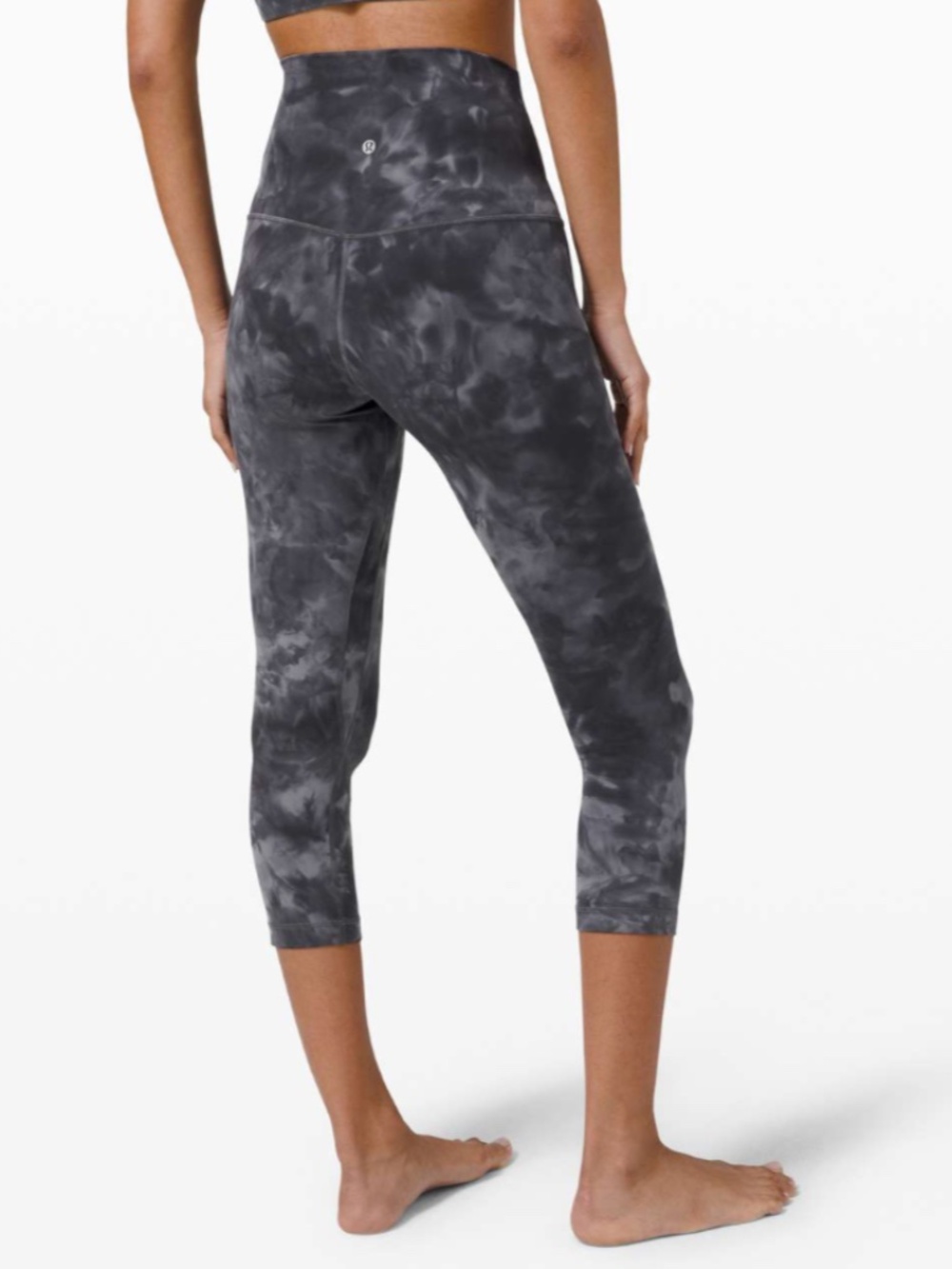 Lululemon Align Crop *21" Diamond Dye Pitch Grey Graphite Grey size 6